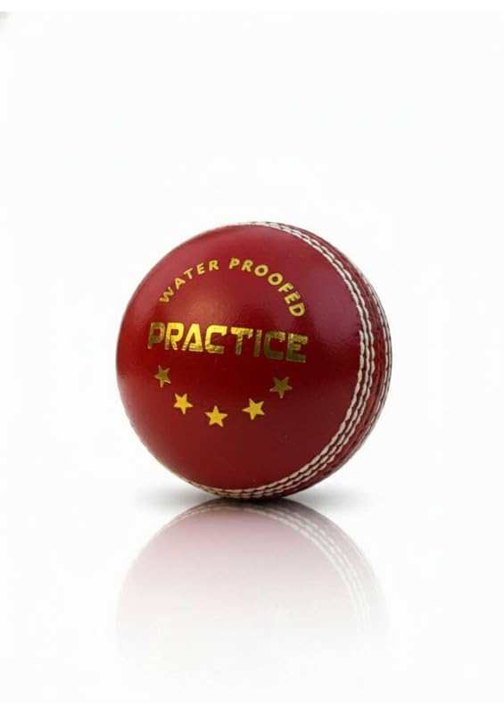 Leather Cricket Ball | Machine-Made Practice Season Ball | Durable Practice Match Red Ball (Pack of 1)-image-31
