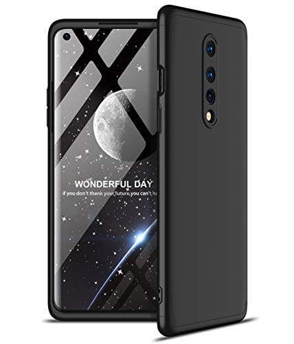 ZSCHAO Coque pour Oneplus 8 360 Degres Ultra Slim Fine Anti Choc avec Verre trempe Housse Case Coque Compatible avec Oneplus 8 Rigide Dur Antichoc Integral Mate Mat Case Cover Noir Cover