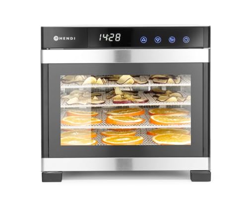 SousVideTools Dörrautomat Hendi mit 6 Ebenen, aus Edelstahl, Touchpanel mit Timer und Thermostatkontrolle, Industrie-Dörrautomat, ideal zum Dörren von Obst, Fleisch und Gemüse (229033) – Bild 5