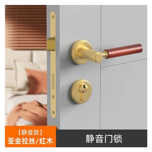 Serrure de porte en bois au style moderne pour chambre à coucher