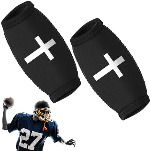 Liliful 2 Pcs Football Chin Strap Cover Football Helmet Chin Pad Cover Compatible With Virtually All Helmets(Cross Style Black)