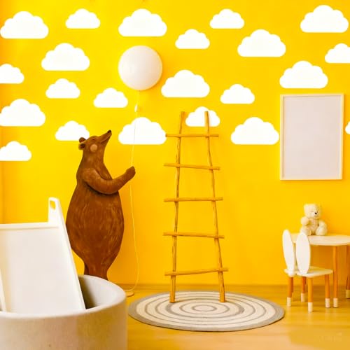 Vinilos adhesivos decorativos de nubes 52 piezas removibles miniatura 5