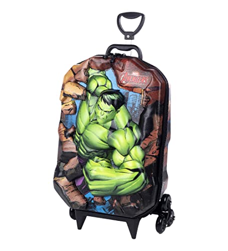 Mochila De Carrinho Hulk Infantil Em 3d Rígida Meninos