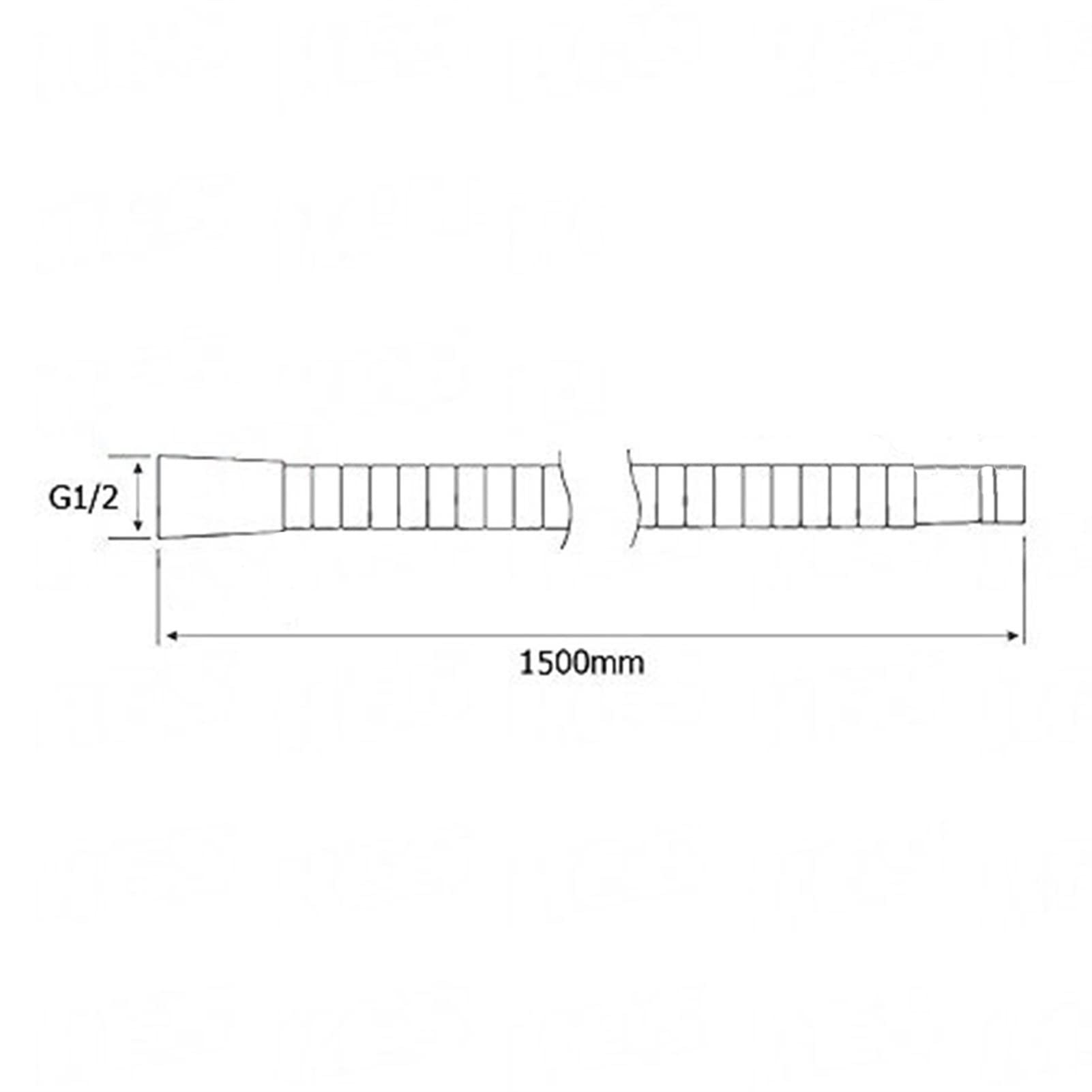 Manguera de cabezal de ducha de acero inoxidable negro de 1,5 M, reemplazo de accesorios de manguera de ducha de mano for baño, interfaz general G1/2.