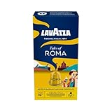Lavazza Tales of Roma, Intensives Espresso-Erlebnis mit Noten von Haselnuss und dunkler Schokolade, 10 Kapseln, Nespresso kompatibel