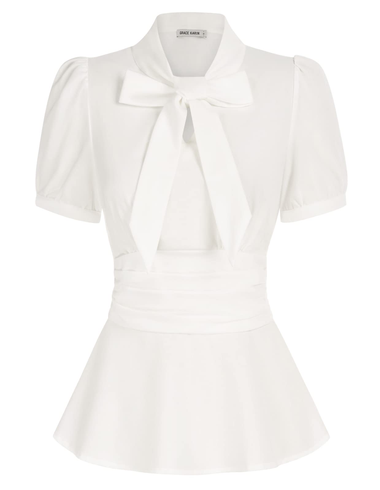 GRACE KARIN Camisa de Manga Larga con Rayas de Colores en Contraste para Mujer CL0951