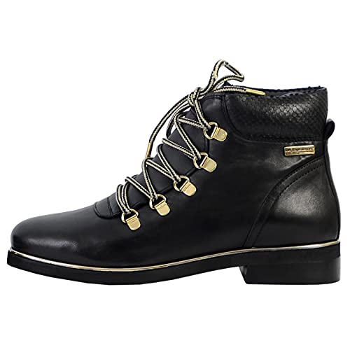 Les Tropeziennes Moony bottine en cuir noir pour femme style urbain