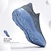 AONEREALRUN Men's Slip On Walking Shoes Running Comfortable Tennis Breathable Lightweight Non Slip Athletic Gym Workout Casual Fashion Sneaker Misty Blue