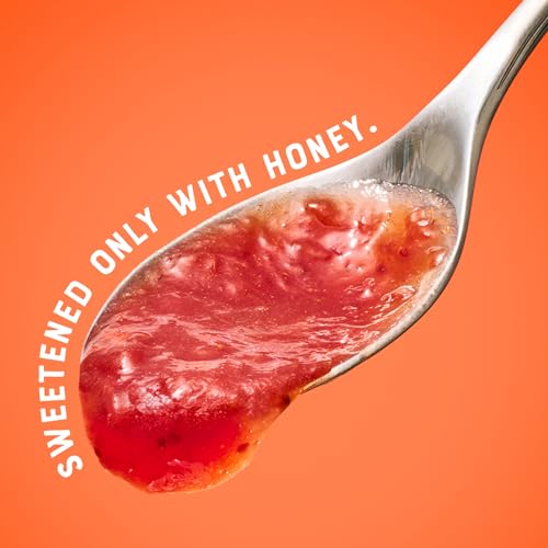 Image of Nate's Honey Fruit Spread, Strawberry - 10 oz Jar | All-Natural - Made with Real Strawberries & No Refined Sugar - Sweetened with 100% Pure Honey - Easy-to-Spread