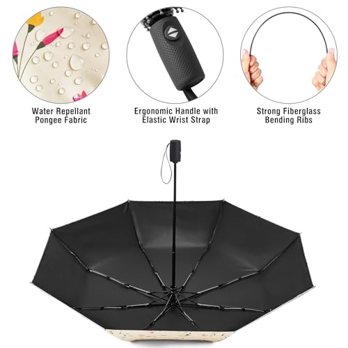 Image of G4Free UPF 50+ UV Protection Large Travel Umbrella 46 Inch Auto Open Close Windproof Sun Blocking Umbrella