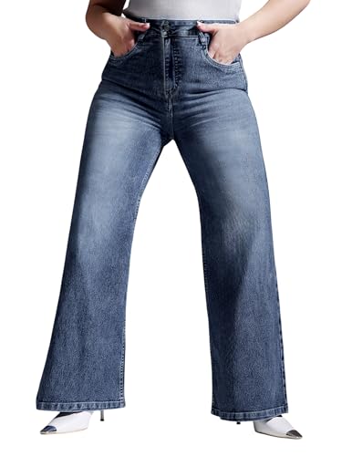 Image of Miss Chase A+ Women's Bootcut High Rise Stretchable Denim Jeans