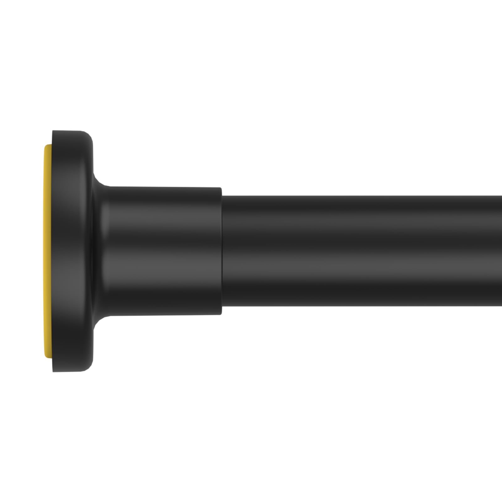 Sthumsup Black Shower Curtain Rod No Drilling, 32-80 Inch Adjustable Spring Tension Shower Rod for Bathroom, Stainless Steel, Waterproof, Non-slip