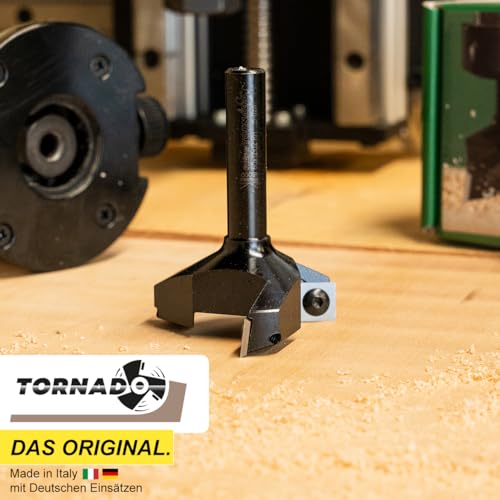 Fraiser TORNADO - Planfräser 12mm schaft für Holz Durchmesser 60 mm mit 3 austauschbaren Hartmetallmessern 12 x 12 mm fräser für oberfräse (D=60 I=12 S=12)