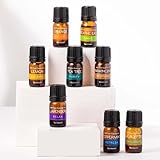 SpaRoom 100% Pure Essential Oils Set; Perfect for Aromatherapy, Diffusers, Humidifiers and Home Care, Gift Set of 8