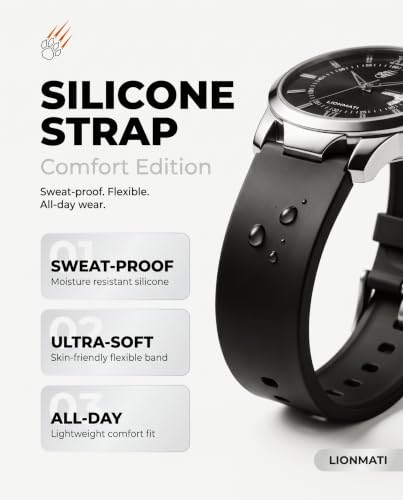 Image of Analog Watch for Men Apex Series | Black Dial, Day & Date Display, Silicone Strap | Stylish Wrist Watch for Boys & Men