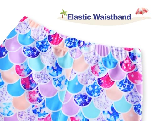 Image of Girls Swimsuits Two Piece Tankini Multicolor Bathing Suits with Boyshort Summer Beach Swimwear Set