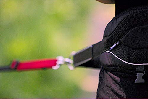 Actifdog Canicross Professioneel comfort, keuze uit 7 kleuren, canicross, wandelen, hardlopen, joggen, verstelbare riem, reflecterende naden, hoge zichtbaarheid, premium kwaliteit, M, Rood