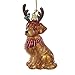 Noble Gemsâ„¢ Golden Retriever With Antlers Glass Ornament