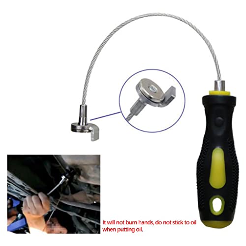 Herramienta para remover tapón de drenaje con eje flexible y llave metálica miniatura 3