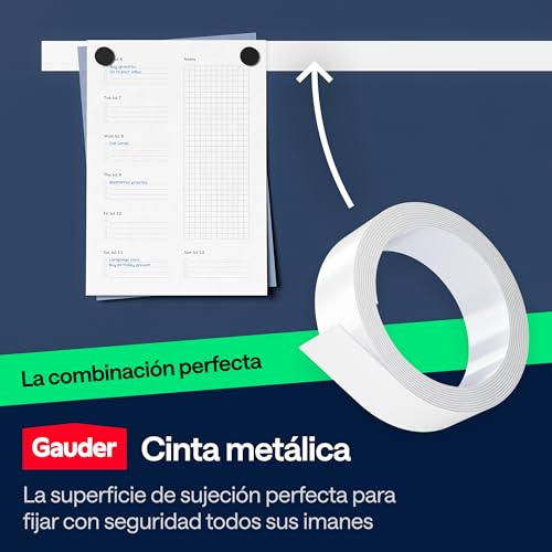 Imanes de nevera y oficina negros GAUDER para ordenar fotos y listas familiares 6