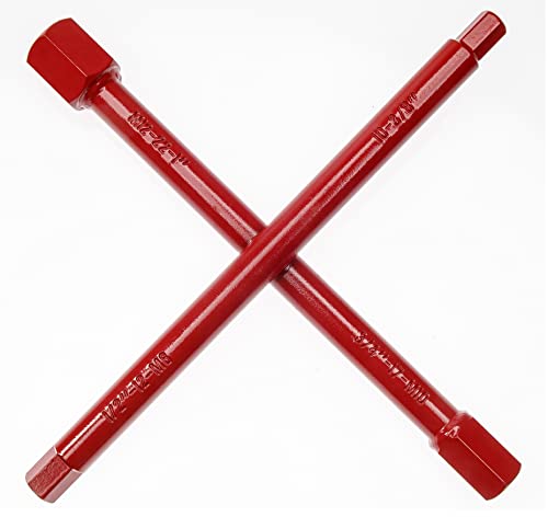 Sanitär Kreuzschlüssel für Klempner 10x12x17x22 mm, Außensechskant 3/8", 1/2" , 3/4" + 1" Zoll für Heizkörperventile und Rücklaufverschraubungen Cover