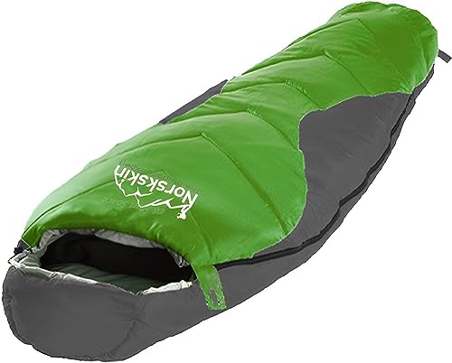 Norskskin L Mumienschlafsack Umea Schlafsack für 4 Jahreszeiten 1,9 Kg Leicht Extrem bis -23 Grad für Winter Sommer Frühjahr Herbst...