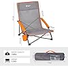 PORTAL Folding Beach Chair Low Lightweight 2 PCs Portable for Adults Foldable Beach Seat Camping Festival Picnic Deck Chair Outdoor Collapsible with Cupholder Mesh Back Padded Armrests Supports 150KG