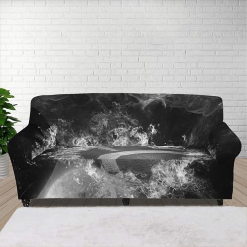 Housse Canapé 3 Places Noir Et Blanc Housse de canapé épaisse et élégante 3 Places Tissu,élastique,Antidérapant,pour Enfants et Animaux de Compagnie,Salon