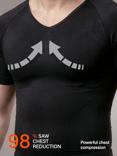 Image of DAMENSCH Form Shapewear for Men, Comfortable and Stretchy Body Shaper for Man, Posture Correcting Tummy Tucker, Breathable Compression T Shirt, Ideal for Parties Shirt Tucker for Men