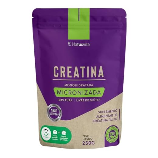 Creatina Pura 250g com Laudo. Monohidratada e Micronizada à 180 mícrons