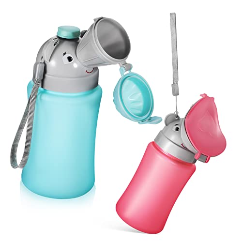 MUSISALY Cartoon Toddler Urinal 2 Portable Potties for Boys Girls Leakproof Urine Bucket Potty Training Seat for Travel