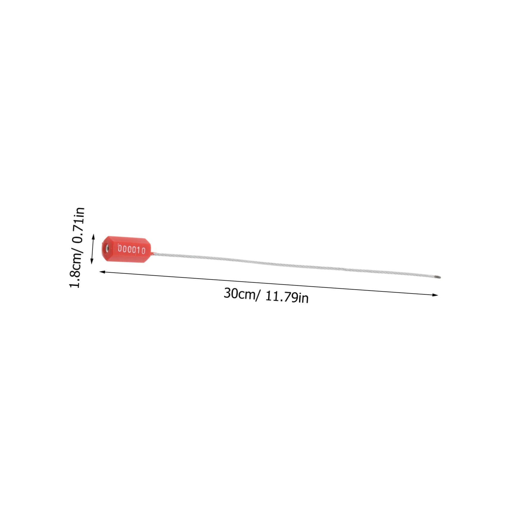 MUCKLILY Tamper-Resistant Cable Seals 100pcs Red Metal Cable Seals Unique Numbers for Secure Identification Shipping Security