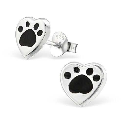 Image of 925 Sterling Silver Paw Print Stud Earrings (Choose Your Style) (Nickel Free)