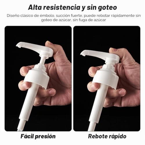 Miniatura 5 de Lote De 2 Bombas Dosificadoras De 1 L De Jarabe, Bomba Dosificadora Para Bebidas, Dispensador De Jarabe Reutilizable, Para Botella De Cristal Monin De La Bomba De Repuesto Blanco 700 Ml, 1000ml