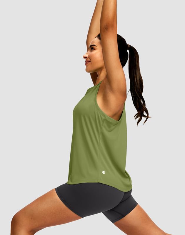 Women's Workout Tops Racerback Athletic Tank Tops Sleeveless Loose Fit Yoga Running Gym Shirts for Women thumbnail