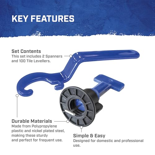 Kit de nivellement pour carrelage 100 pièces autonivelant grand format