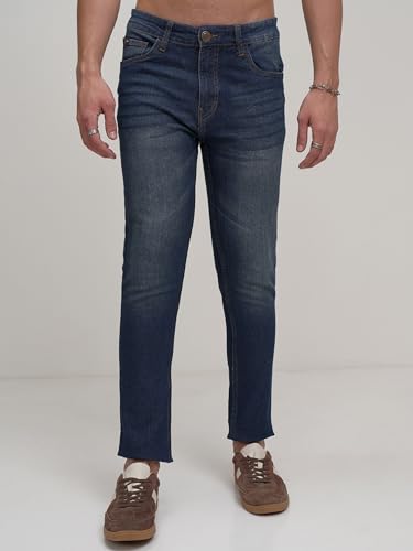 Image of Highlander Men's Straight Fit Jeans | Mid Rise | Stretchable | Sleek & Contemporary | Designed for Comfort & Ease of Movement| Jeans for Man