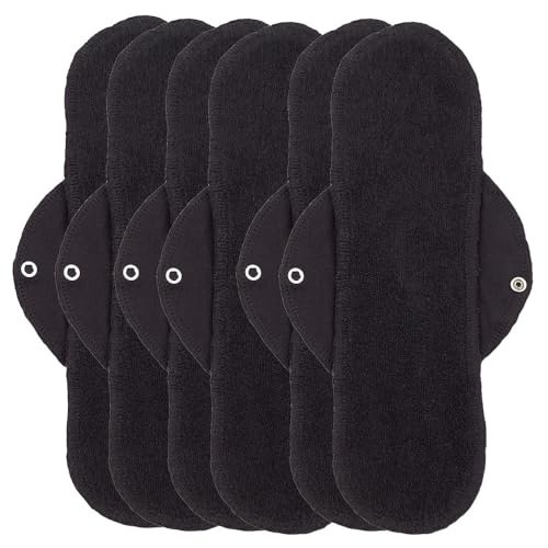 FERRYS - 1600N - Pack 6 Unidades Salvaslips de Algodón - 100% Ecológicos - Color Negro