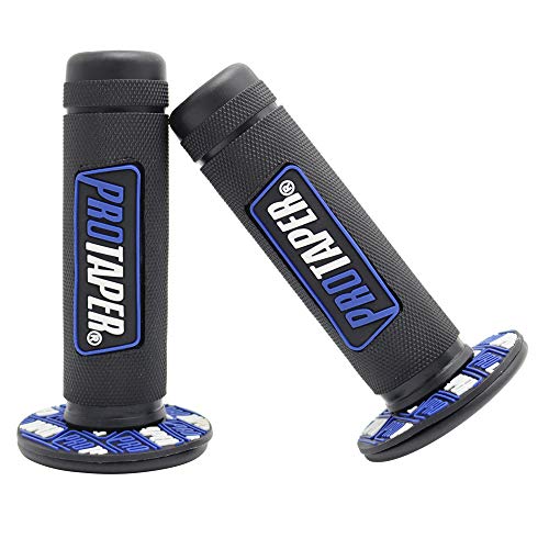 Puños de manillar de motocicleta antideslizantes y a prueba de golpes para CRF EXC YZF 7/8" (azul)