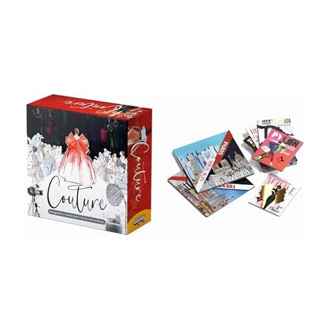 AllPlay Couture Board Game Bundle - Base Game, and 3D Cities and Foil Magazine Upgrade - Card Game - Auction Game - 20 Minute Play Time - 3 to 6 Players Cover