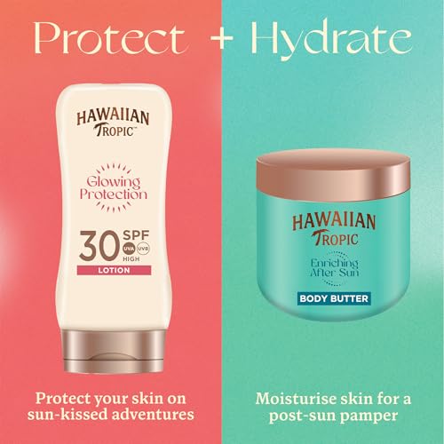 Hawaiian Tropic Glowing Protection Sunscreen Lotion SPF 30 UVA plus UVB Protection, 180 ml, Tropical Scent, with Shea Butter, Water Resistant, Vegan - 6