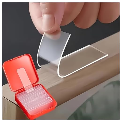 120pcs Double-Sided Adhesive Tape - Heavy Duty, Removable & Reusable Strong Hold No Residue for Walls, Posters, Crafts, Home Decor - with Red Storage Box