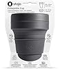 STOJO On-The-Go Collapsible Coffee Cup - 12oz / 355ml - Reusable & Foldable Silicone Travel Mug with Lid - Portable, Pocket Size - Dishwasher Safe - Carbon #1