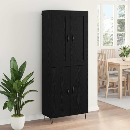 Aparador moderno de 180 cm para transformar el comedor con estilo roble negro 5