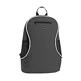 ONE SHOP di Bracalente Piero Mochila de nailon 600D con bolsillos laterales transpirables, orificio pasacables y correas acolchadas, Negro , Medium