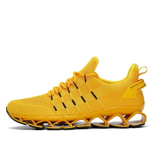 Image of Mens Running Shoes Mesh Breathable Trail Runners Fashion Sport Blade Walking Tennis Sneakers