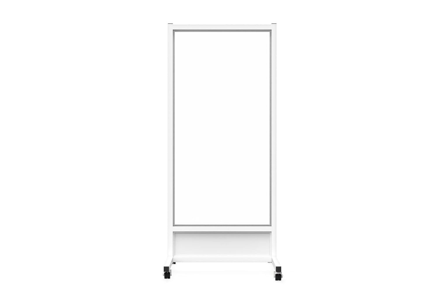 Mobile Leaded Radiation Barrier – 30″ × 60″ Lead-Glass/Acrylic Window - 2.0 mm Pb Eq Full-Body X-Ray Shield on Locking Casters - 33.5″ × 75″ (Leaded Glass (2.0mm PbEq))