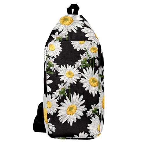 Sac à dos à bandoulière fleurs de camomille idéal pour vos balades urbaines