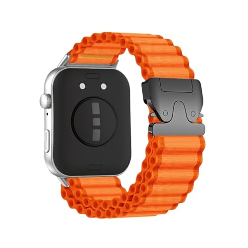 [PLYYQZM] Hua wei �ɍ��� Watch Fit 4/3�p�i�C�����҂݃X�g���b�v�AFIT4Pro �ɍ����o���h�E�H�b�`�o���h�p�����\�X�|�[�c�u���X���b�g�ɓK�p(Orange-Black,For Fit4 pro)