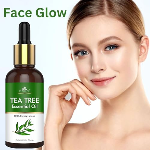 Image of INTIMIFY Tea Tree Essential Oil For Hair, Skin & Face Acne Care | Promote Hair Growth | Aromatherapy | Pure & Undiluted | Women & Men | 30 Ml (Pack of 1)
